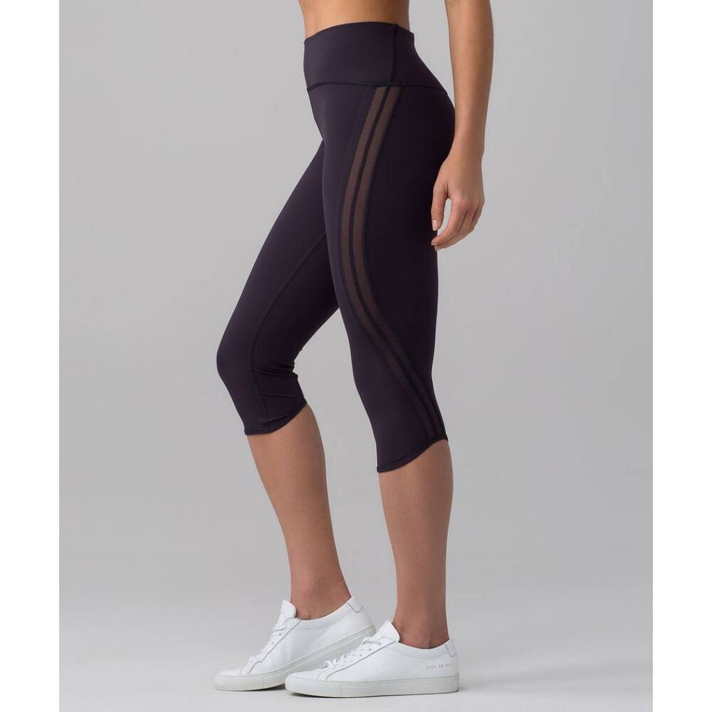 Lululemon Sun Setter Crop 17" Boysenberry Plum Purple size 4 - Picture 4 of 9